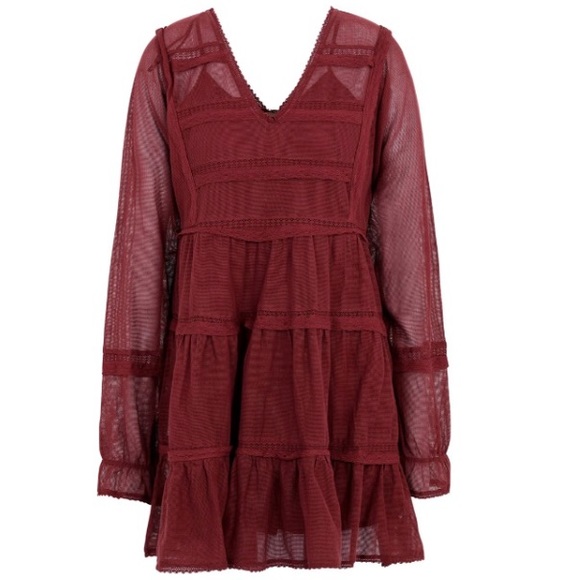 Free People Berlin Maroon Dress - Picture 6 of 6